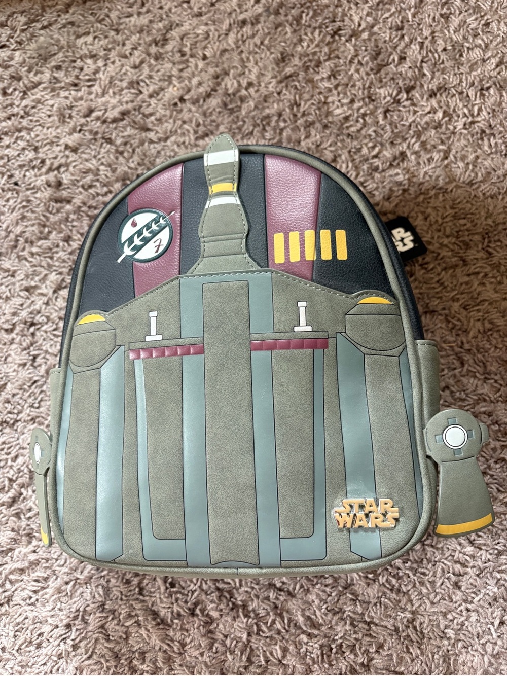 Star Wars Boba Fett-Inspired Green & Black Mini Backpack